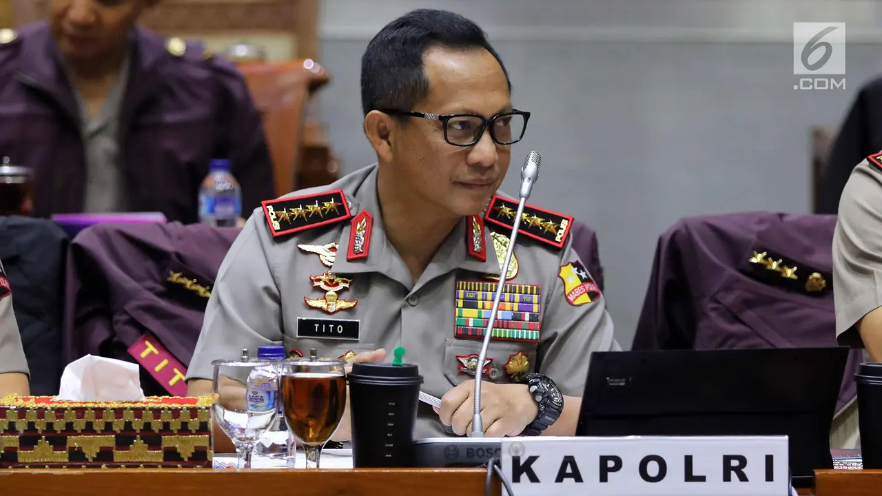 Kapolri Tito Karnavian Raker dengan Komisi III Bahas Pengamanan Pilkada