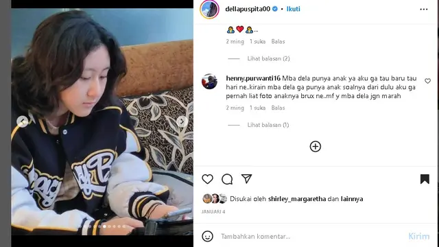 Fara Miyako Emi Joana anak Della Puspita (Foto: Instagram dellapuspita00)