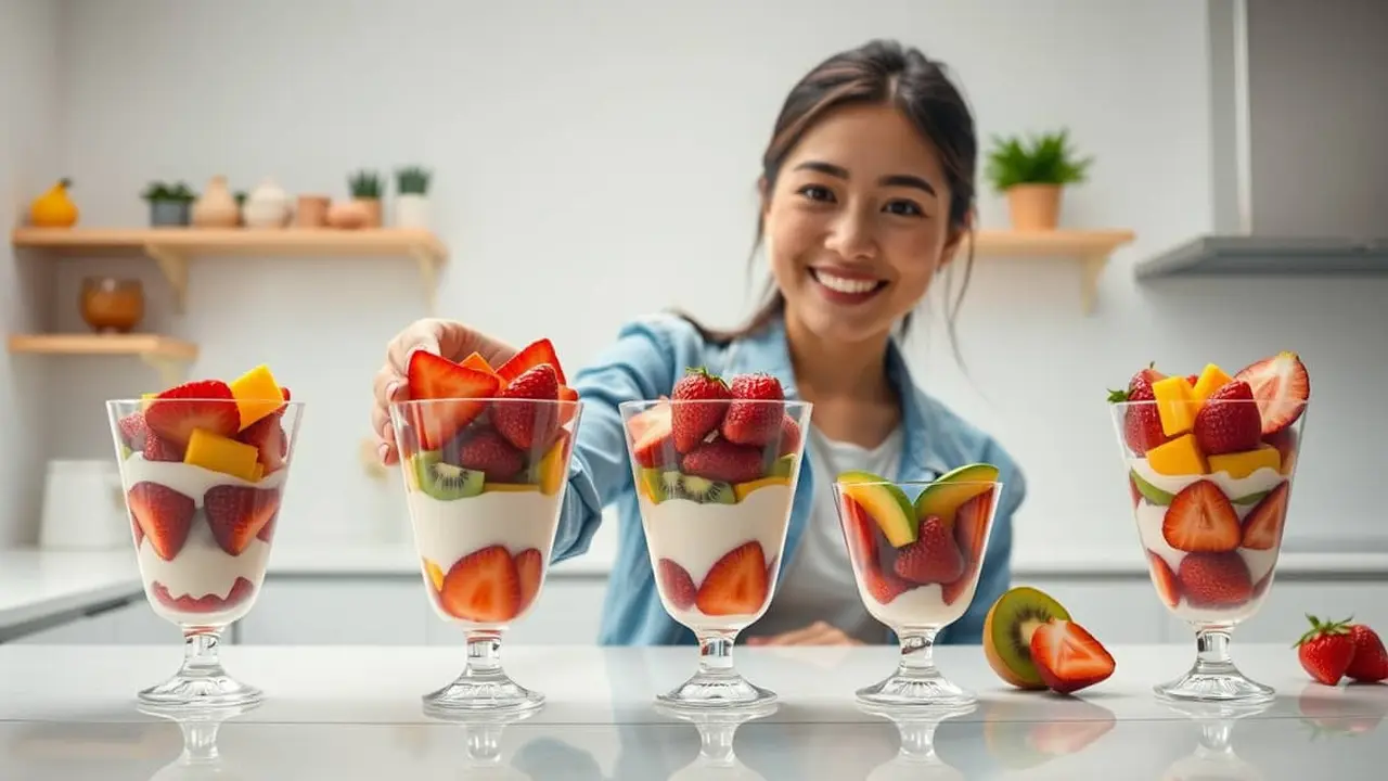 resep puding buah cup