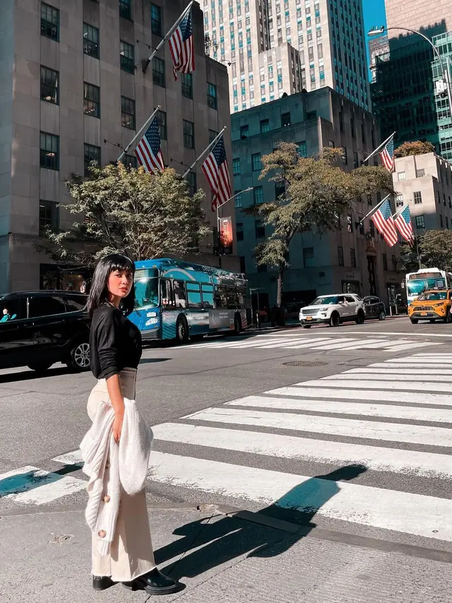 6 Potret Liburan Cita Citata di New York, Nikmati Waktu Sendiri