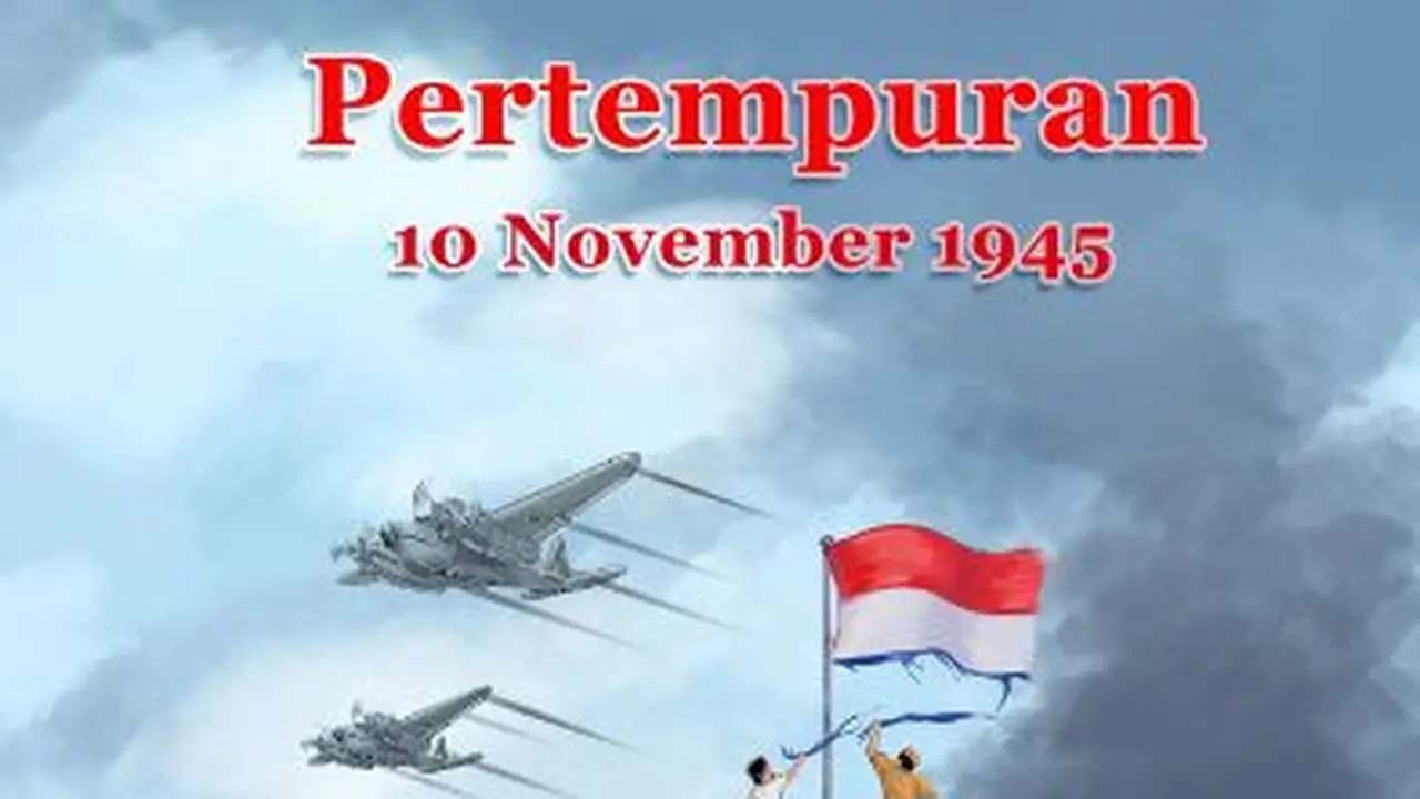 Cover Komik Pertempuran 10 November 1945, Kemetrian Sosial.