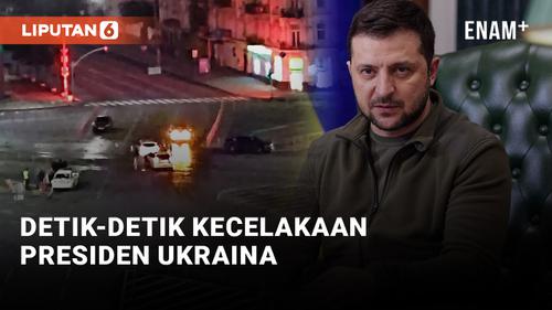 VIDEO: Presiden Ukraina Alami Kecelakaan Mobil