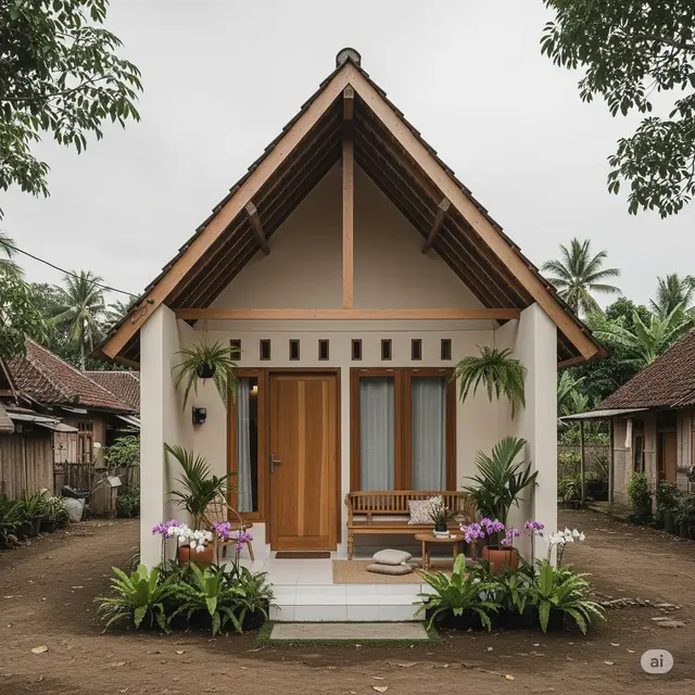 Rumah Minimalis Atap Pelana Dua Arah