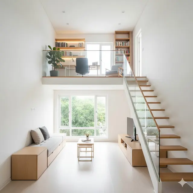 Model Rumah Mezzanine Type 36 Tampak Modern. Gemini
