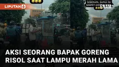 Aksi seorang bapak goreng risol di tengah jalan viral di media sosial