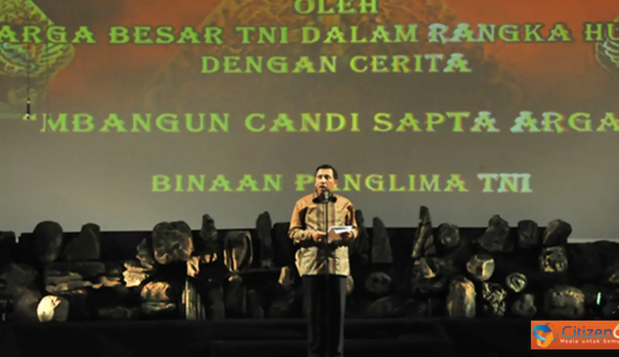 Citizen6, Jakarta: Dalam sambutannya, Panglima TNI mengatakan, Wayang Orang bukan sekadar warisan budaya leluhur bangsa yang harus kita lestarikan. Tapi wayang juga dapat menjadi media komunikasi. (Pengirim: Badarudin Bakri).