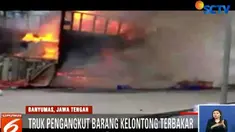 Awalnya seorang pengendara memberitahukan sopir bahwa ada asap mengepul dari bak truk.