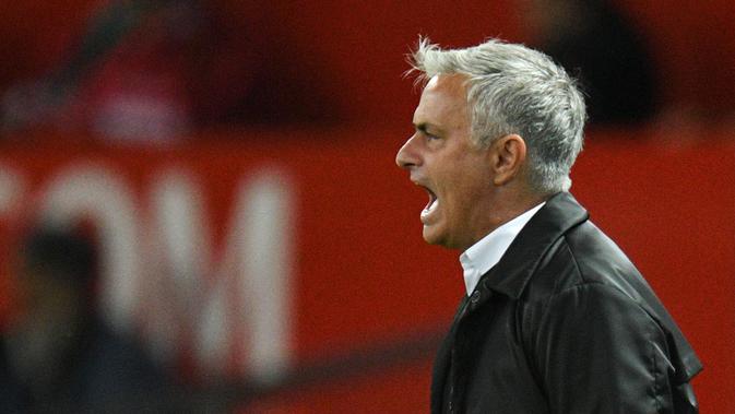 Pelatih Manchester United, Jose Mourinho. (AFP Photo/Oli Scarff)