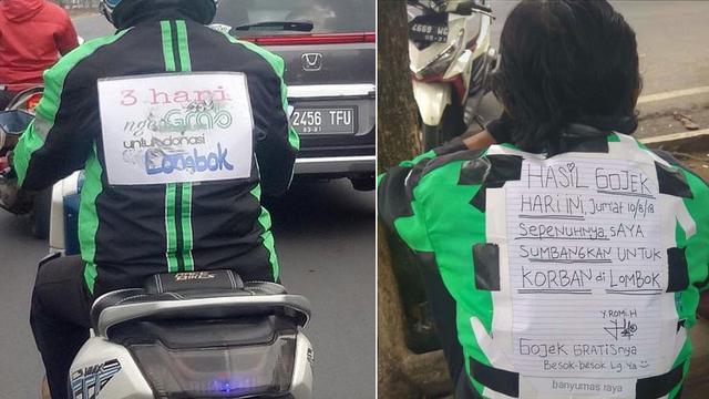 Hibur Sampai Bikin Salut Penumpang, Ini Tulisan Kocak Jaket Driver Ojol