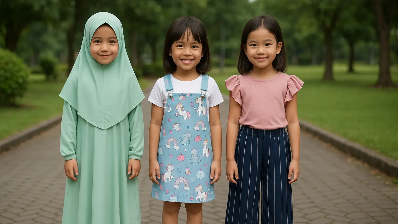 Baju Anak Perempuan Umur 7 Tahun Terbaru (Foto: ChatGPT)