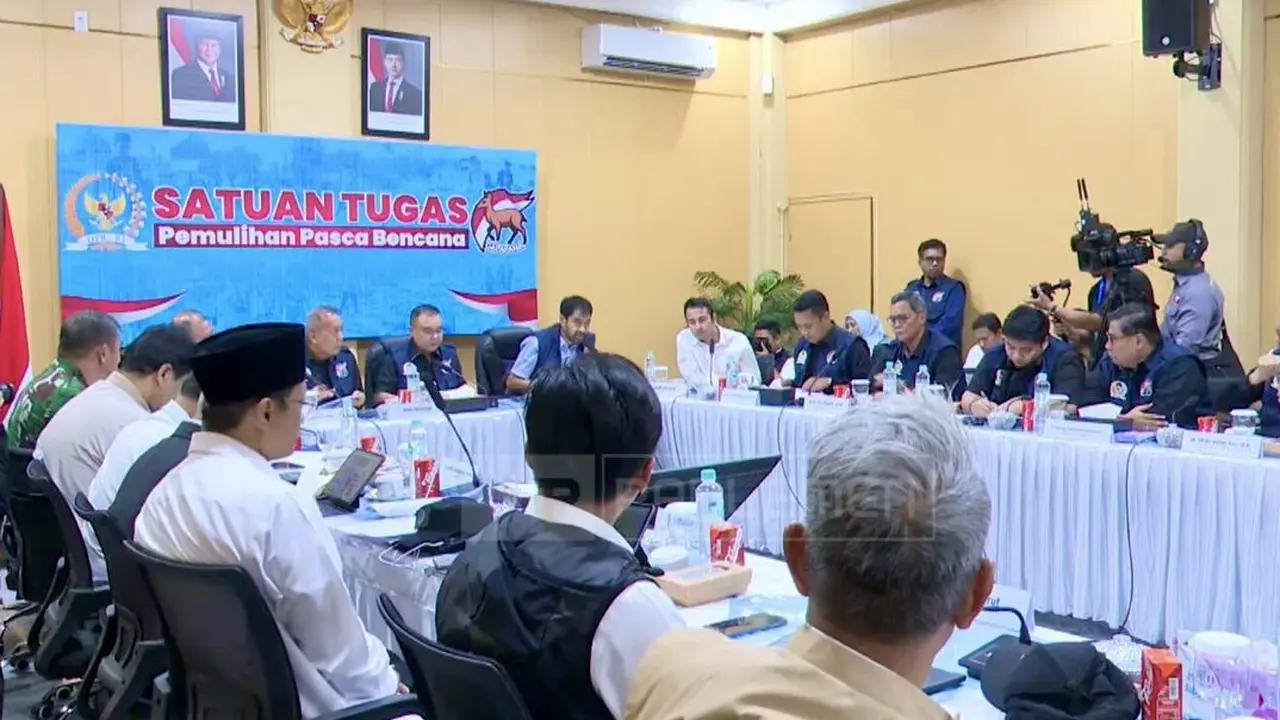 Pimpinan DPR hari ini, Selasa (30/12/2025), menggelar rapat koordinasi bersama Satuan Tugas (Satgas) Pemulihan Pascabencana Sumatra.