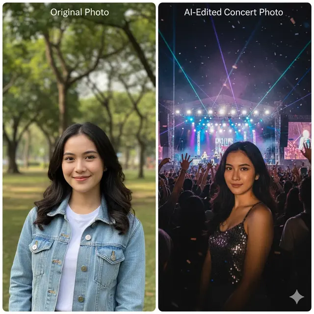 Prompt AI Edit Foto Nonton Konser