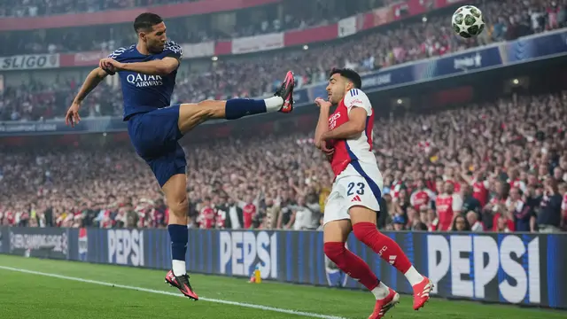 Foto: Wajah Kusut Pemain Arsenal Setelah Dihajar PSG di Liga Champions