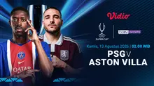 Nonton PSG vs Aston Villa di Vidio. (doc. vidio)