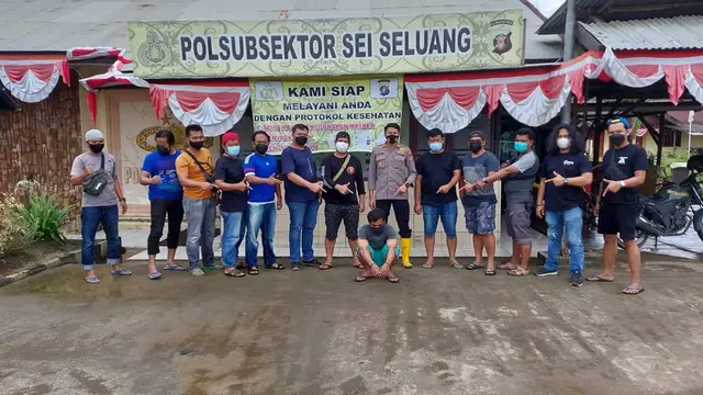 Pelaku dibawa ke Mapolsek Samboja Kukar.
