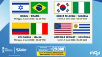 Jadwal Live Streaming Piala Dunia U-20 Argentina 2023 Babak Delapan Besar di Vidio. (Sumber : dok. vidio.com)