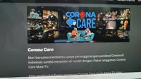 Mola TV mengajak pelanggan untuk ikut berdonasi melawan Covid-19 dengan cara berlanggan Paket Mola TV-Corona Care (Liputan6.com/ Agustin Setyo W)