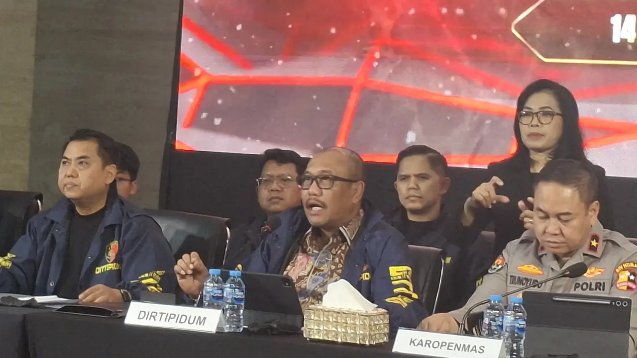 Pengungkapan kasus dugaan judi online (judol) oleh Bareskrim Polri. (Liputan6.com/Rifqy)