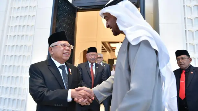 Wapres Ma’ruf Amin (kiri) dan Presiden PEA Mohammed bin Zayed Al Nahyan (MBZ) (BPMI Setwapres)