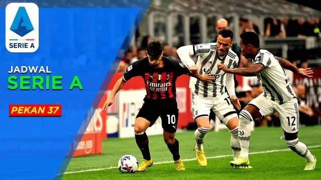 Berita Motion grafis jadwal lengkap Liga Italia 2022/2023 pekan ke-37. Big Match antara Juventus yang baru saja dapat pengurangan poin, bertemu dengan AC Milan yang masih berjuang pertahankan zona Liga Champions.
