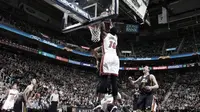 Miami mengalahkan Utah Jazz 111-110 pada laga lanjutan NBA, Kamis (1/12/2016) waktu setempat. (Bola.com/Twitter/Miami Heat)