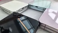 Piilihan warna&nbsp;Samsung Galaxy Z Flip 5 yang resmi diperkenalkan pada event Galaxy Unpacked di Korea Selatan. (Liputan6.com/Giovani Dio Prasasti)