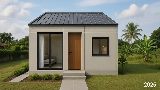 Gambar Rumah Sederhana 8x8 2025 Konsep Minimalis Modern/ Ilustrasi Gambar AI