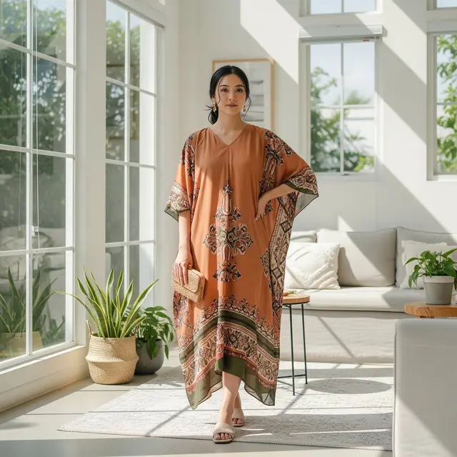 Outfit healing wanita setelah lebaran (Image by Gemini AI)