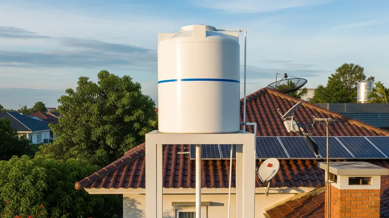 Ilustrasi toren air (Image by Gemini AI)