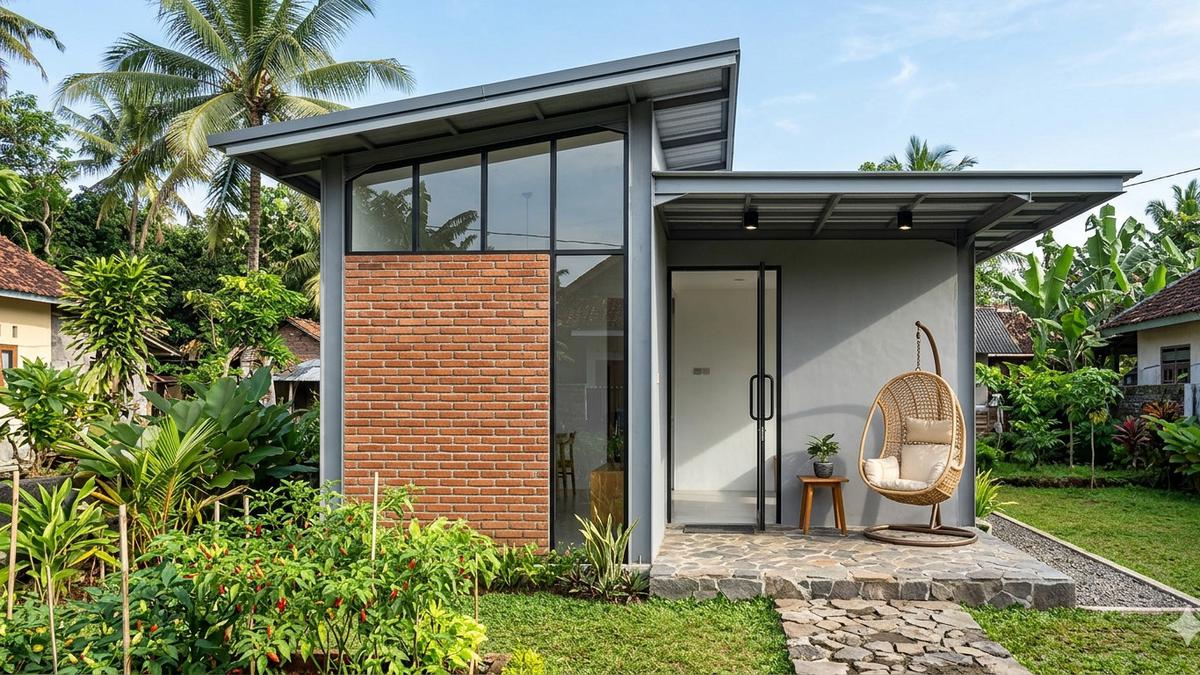 7 Inspirasi Model Rumah Minimalis 5x7 Meter dengan Atap Datar Ala Rumah Modern