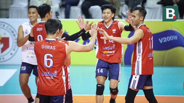 Foto: Aksi Timnas Voli Putra Indonesia saat Melumat Filipina di Ajang SEA VLeague 2023