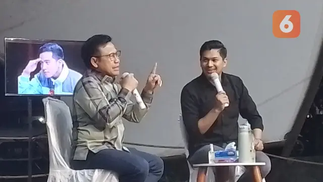 Cak Imin berdialog dengan kaum milenial di Gedung Widaria Kencana Kota Sukabumi (Liputan6.com/Fira Syahrin).