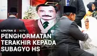 Prabowo Beri Penghormatan Terakhir kepada Mantan KSAD Subagyo HS