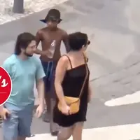 Seseorang mengambil video yang memperlihatkan aksi nekat para pencopet di Brasil.