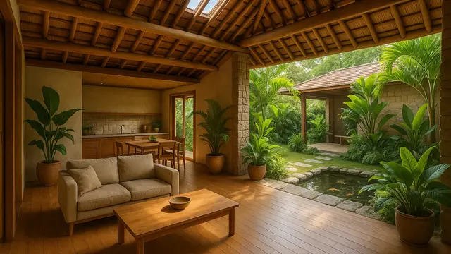 Gambar Rumah Sederhana dengan Langit-langit Terbuka