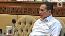 Direktur Utama Perum Bulog Budi Waseso saat RDPU dengan Komisi IV DPR di Jakarta, Rabu (7/12/2022). Dalam RDPU tersebut membahas  penjelasan mengenai data angka sementara produk komunitas pangan serta komoditas lainnya. (Liputan6.com/Angga Yuniar)