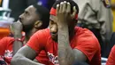 Pemain Raptors, Terrence Ross #31 terlihat kecewa saat timnya kalah dari  Cleveland Cavaliers pada game kedua Final wilayah Timur NBA Playoffs di  Quicken Loans Arena. Jumat (20/5/2016). Cavs menang 108-89. (Andy Lyons/Getty Images/AFP)