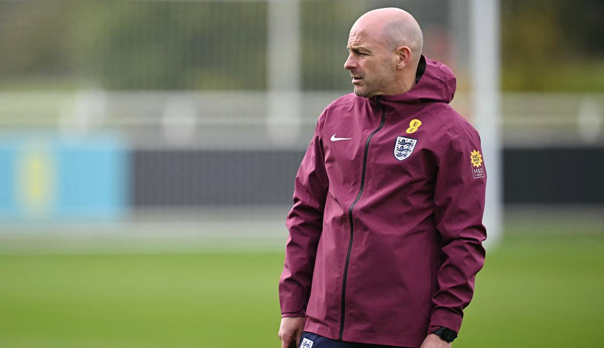 Tren performa The Three Lions sedang bagus bersama pelatih interim Lee Carsley. Jika mengalahkan Yunani, maka Timnas Inggris menang pada tiga laga berturut-turut. (AFP/Paul Ellis)