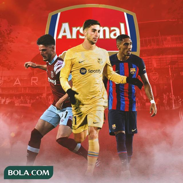 Arsenal - Declan Rice, Ferran Torres, Raphinha