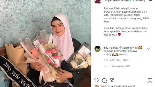 Nadya Mustika Rahayu, istri Rizki D'Academy (Foto: Instagram/@nadyamustikarahayu)