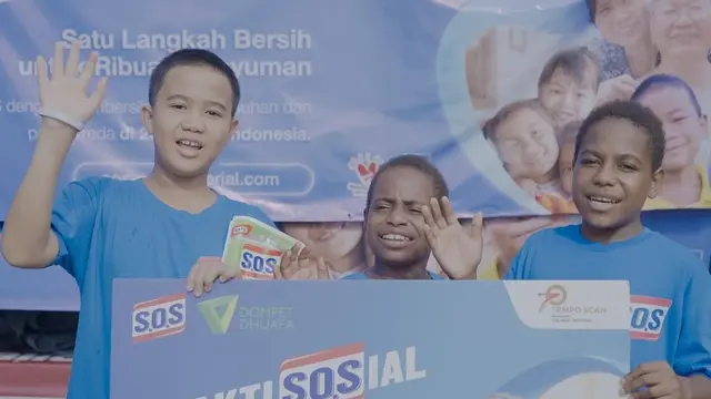 Satu Langkah Bersih untuk Ribuan Senyuman Lewat Bakti Sosial.  foto: istimewa