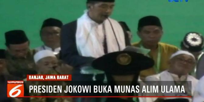 Didampingi Ma'ruf Amin, Jokowi Hadiri Munas Alim Ulama di Banjar