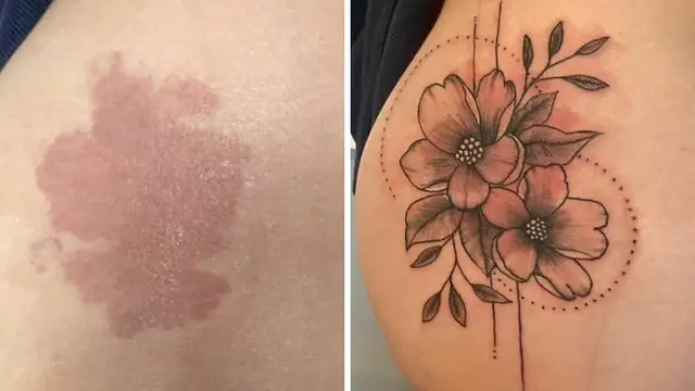 Potret Kreasi Tato Untuk Samarkan Tanda Lahir, Hasilnya Bikin Kagum. (Sumber: Boredpanda)