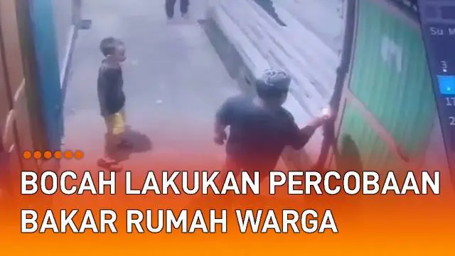 VIDEO: Usil, Sekelompok Bocah Lakukan Percobaan Bakar Rumah Warga Terekam CCTV