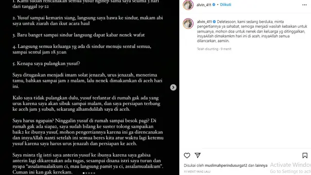 Alvin Faiz (Foto: Instagram/@alvin_411)