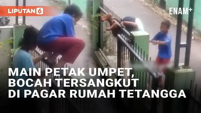 VIDEO: Ngakak! Bocah Tersangkut di Pagar Usai Main Petak Umpet di Rumah Tetangga