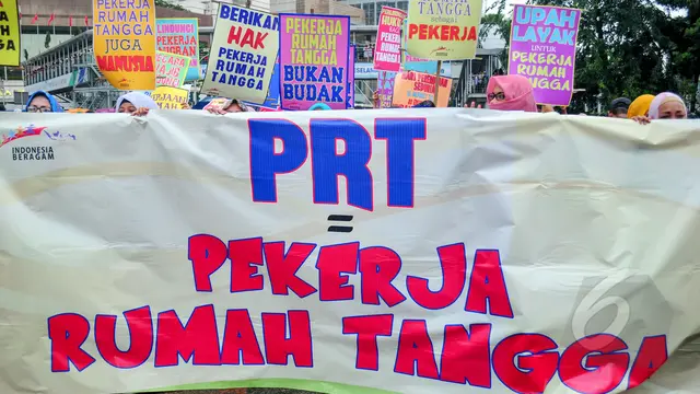 Hari Perempuan Internasional, Ratusan PRT Demo di Bundaran HI