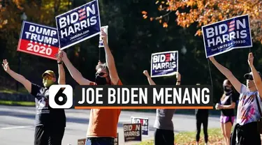 Calon presiden kubu Demokrat Joe Biden dipastikan akan menjadi presiden AS ke-46 usai peroleh suara tambahan di negara bagian Pennsylvania. Para pendukung Biden pun turun ke jalan rayakan kemenangan ini.