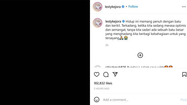 Unggah Foto Warna Hitam di Instagram, Ada Apa dengan Lesti Kejora?