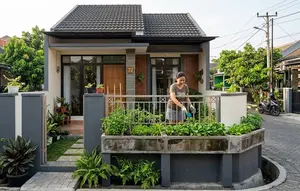 10 Desain Rumah dengan Taman Mini di Lahan Terbatas, Hunian Asri Minim Perawatan
